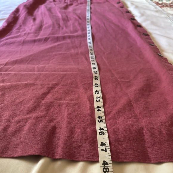 Erika Pink Linen Blend Embroidered Sleeveless Dress & Jacket Women's Size 6 - Picture 5 of 7